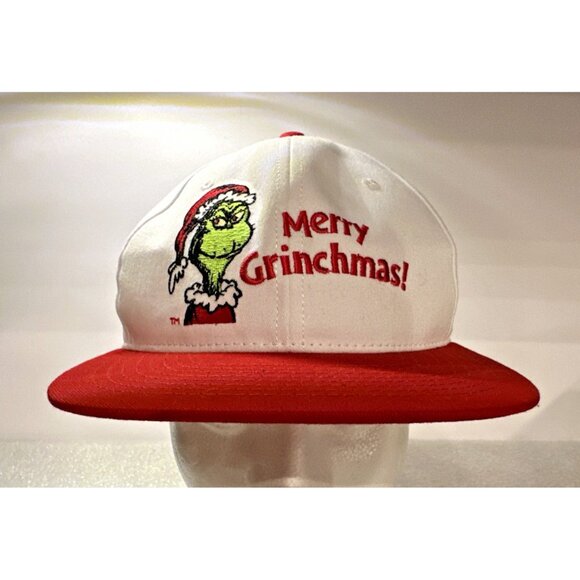 Vintage 1998 Dr Seuss The Grinch Cap Snapback Rare Merry Grinchmas! NEW WITH TAG